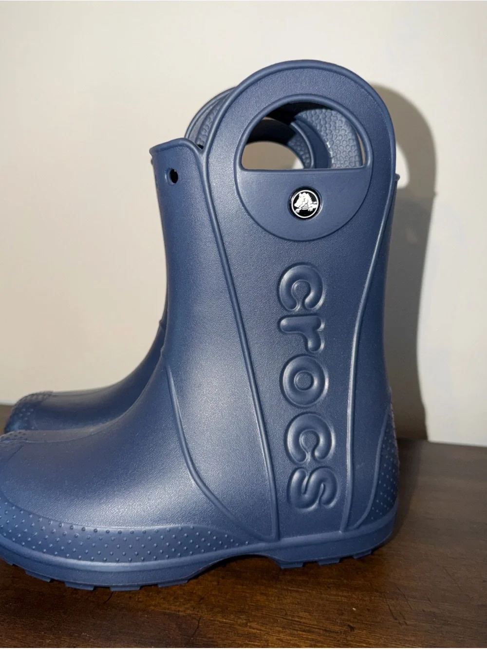 Crocs Children Toddler Handle It Rain Boots Navy Blue Size C13 Waterproof NWOT